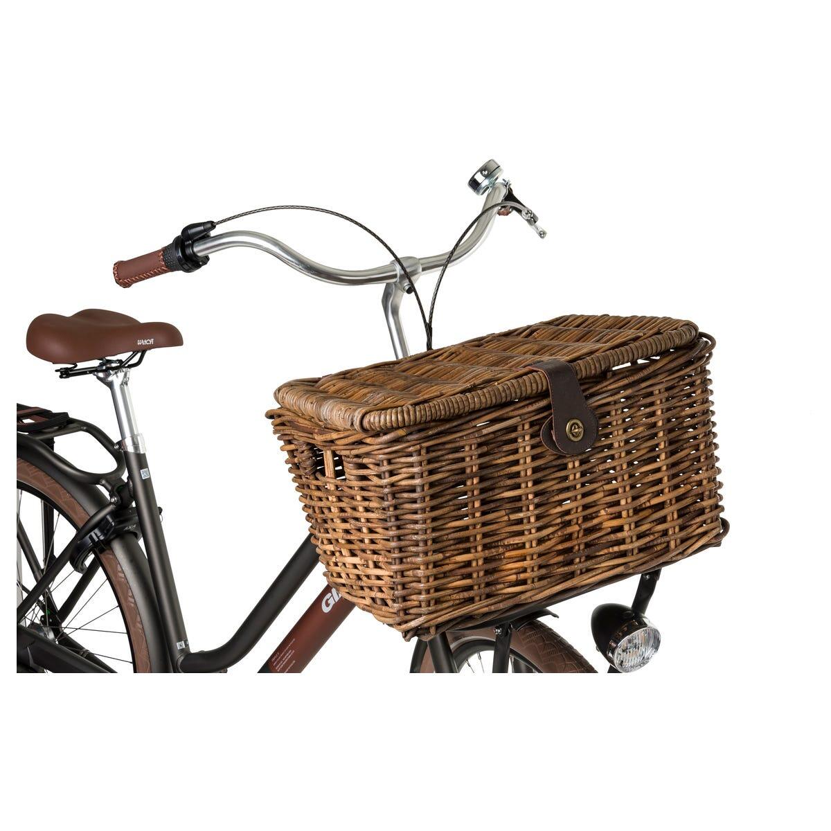 Fastrider Sera Rattan Cesta de la bicicleta met Klep 3/6