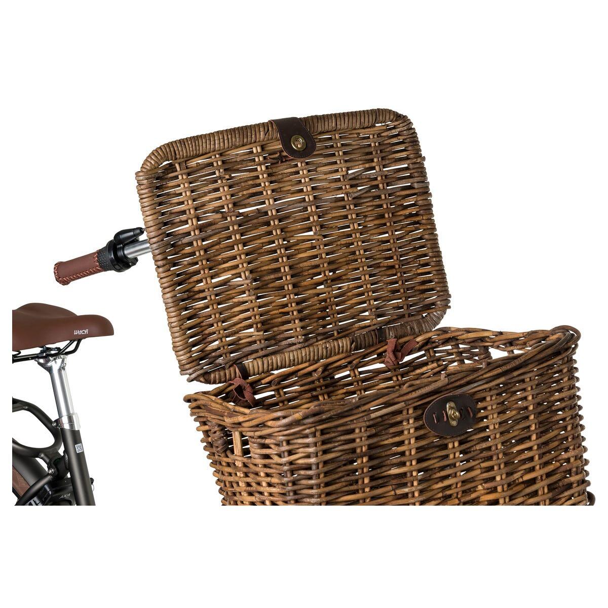 Fastrider Sera Rattan Cesta de la bicicleta met Klep 4/6
