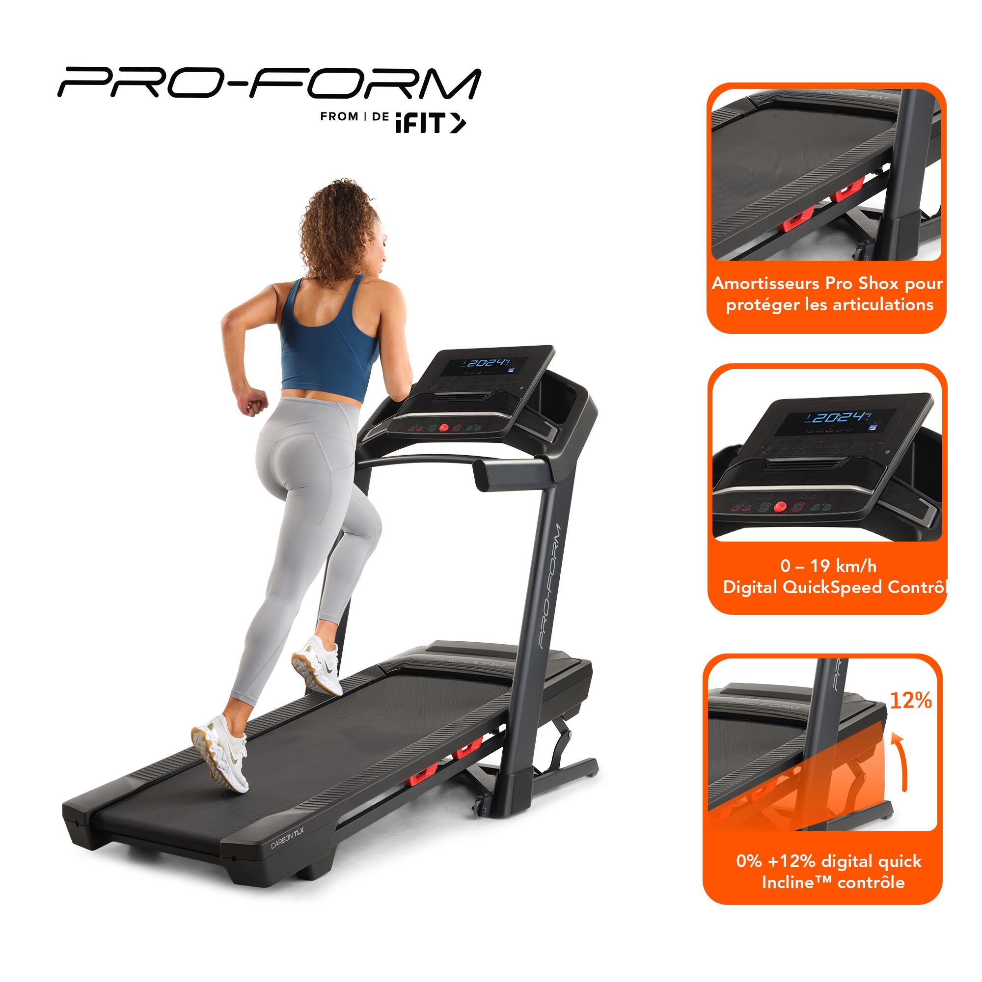 Tapis de course Carbon TLX / 20km/h / Connecté iFIT 2/7