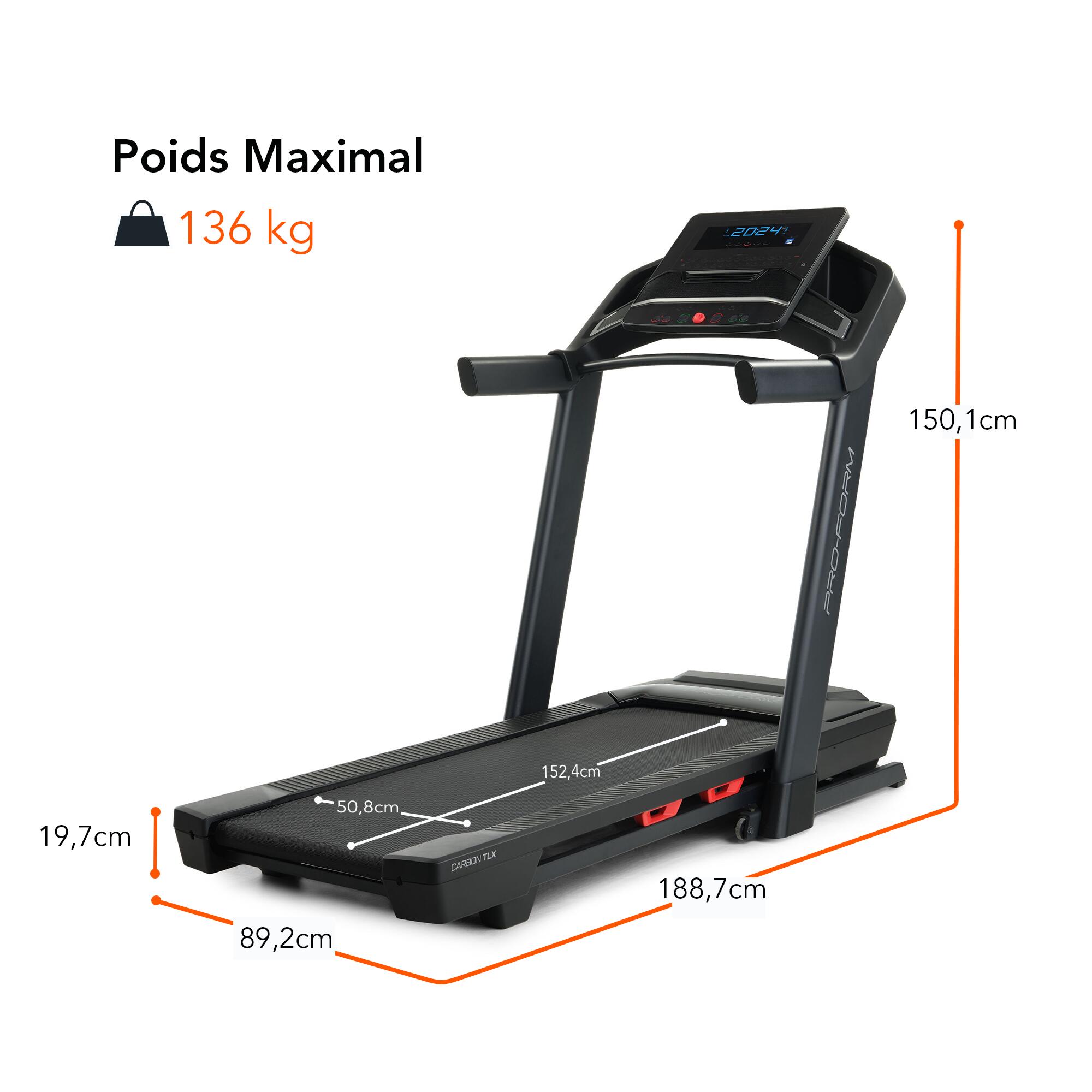 Tapis de course Carbon TLX / 20km/h / Connecté iFIT 4/7