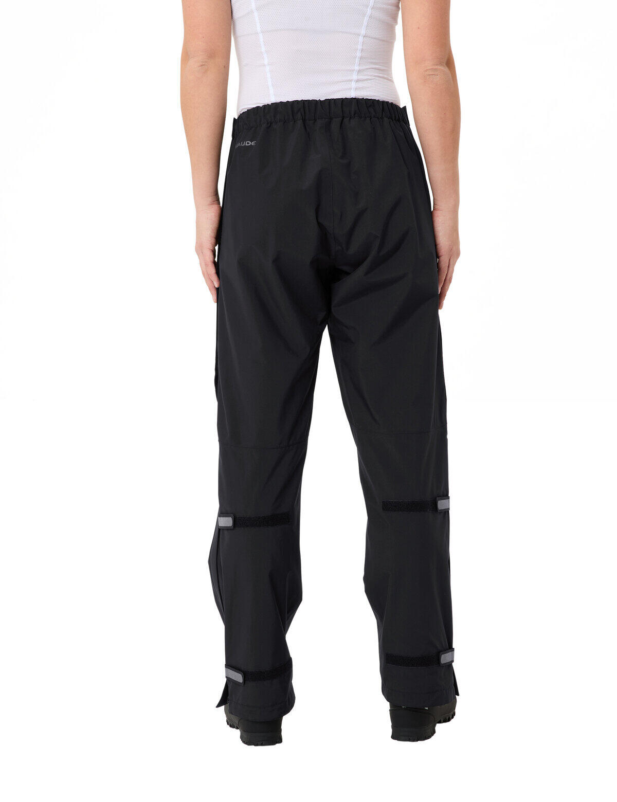 Pantalon de pluie full zip tailles courtes femme VAUDE Fluid 3/7