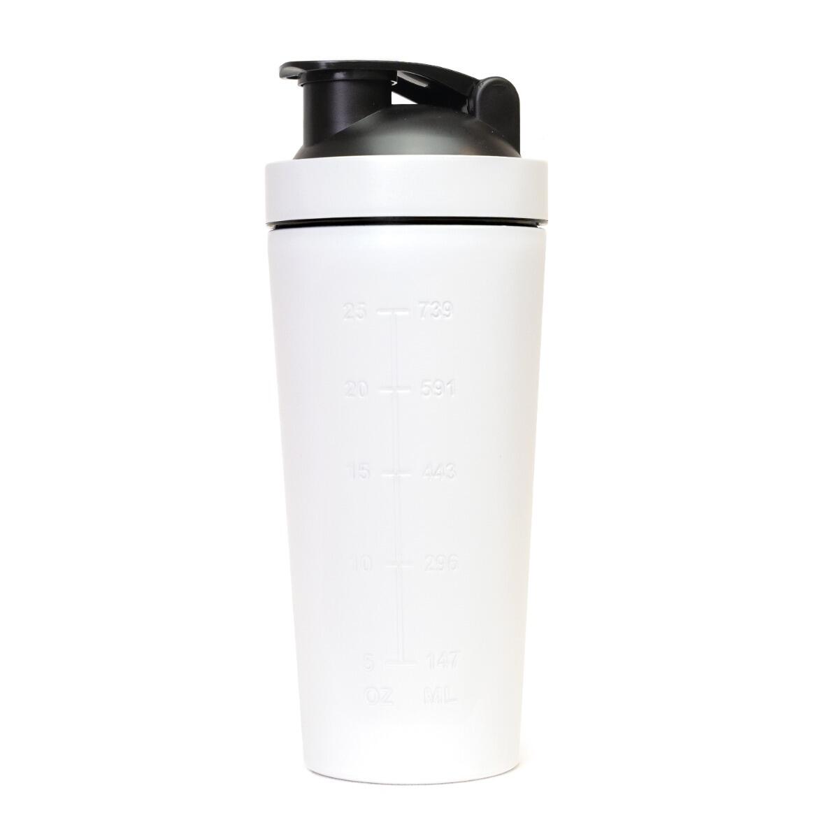 Shaker fitness acciaio inossidabile 750 ml bianco 2/2