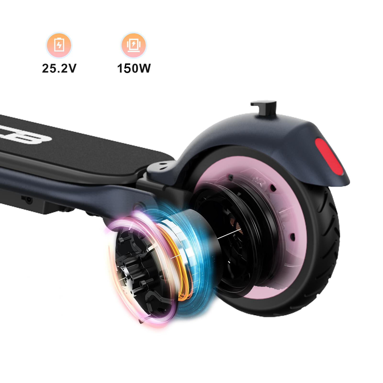 Trottinette Électrique Pliable Enfants RCB-R7X-Rose 5/6