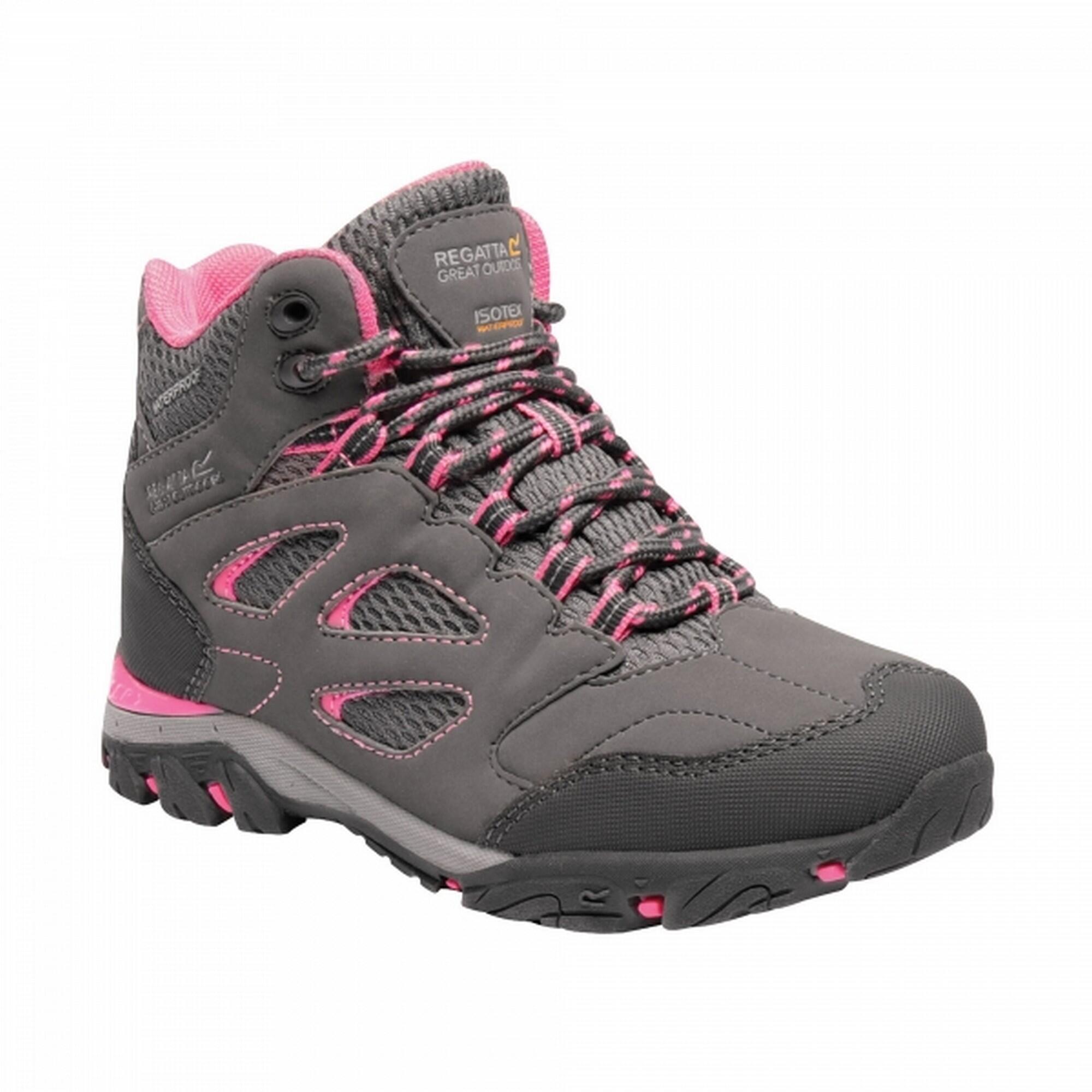 HOLCOMBE Unisex hiking boots (Grey/Pink)