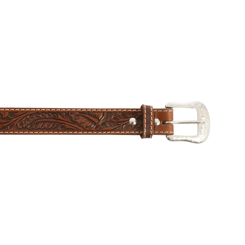 ceinture western en cuir avec motif floral