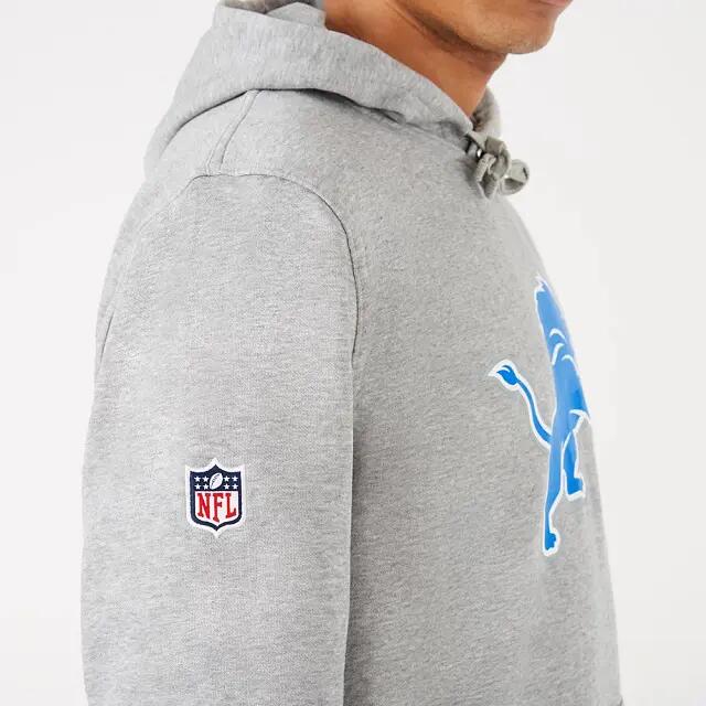 Sweat à capuche NFL Detroit Lions New Era Gris 6/6