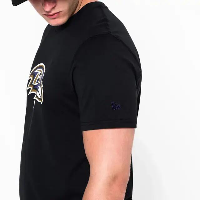 T-Shirt NFL Baltimore Ravens New Era Logo Noir 6/7