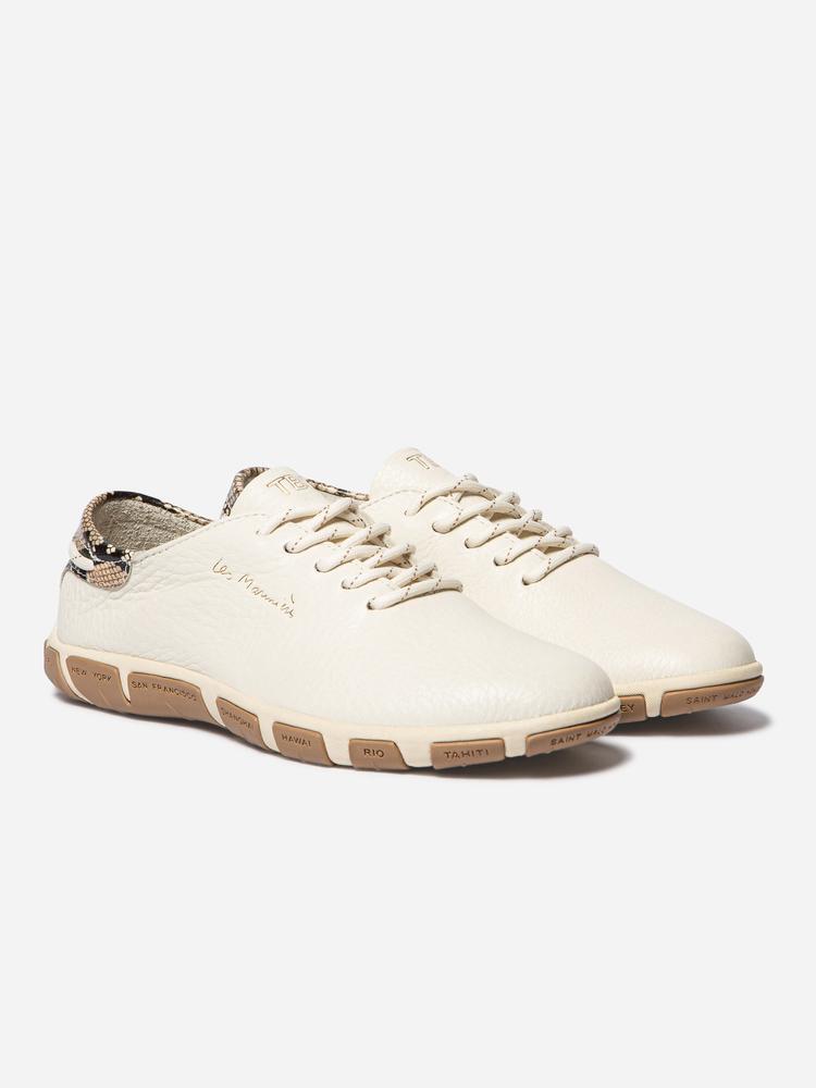 Baskets Femme JAZARU Light Beige Python 4/5