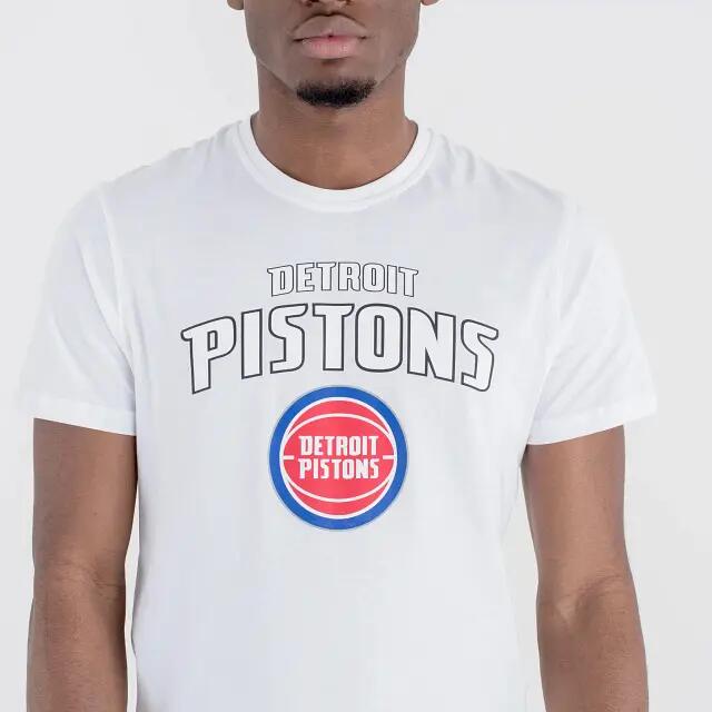 T-Shirt NBA Detroit Pistons New Era Blanc 5/6