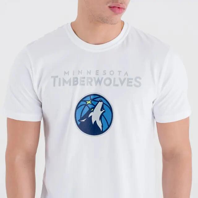 T-Shirt NBA Minnesota Timberwolves New Era Blanc 4/5