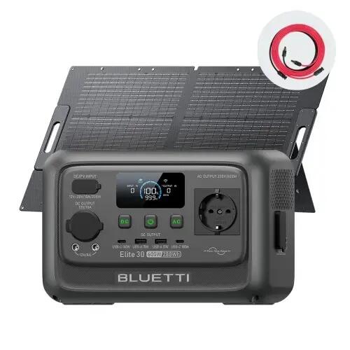 BLUETTI Elite 30 V2 + 100W, 288Wh соларен генератор за пътуване и къмпинг
