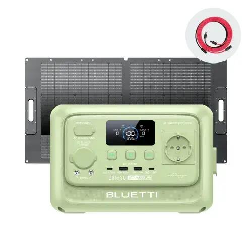 Solar Generator BLUETTI Elite 30 V2 +100W Solar Panel,288Wh Portable for Camping