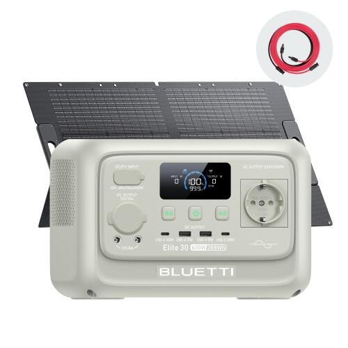 Elite 30 V2 générateur solaire avec panneau 100W, 288Wh 600W pour camping,voyage