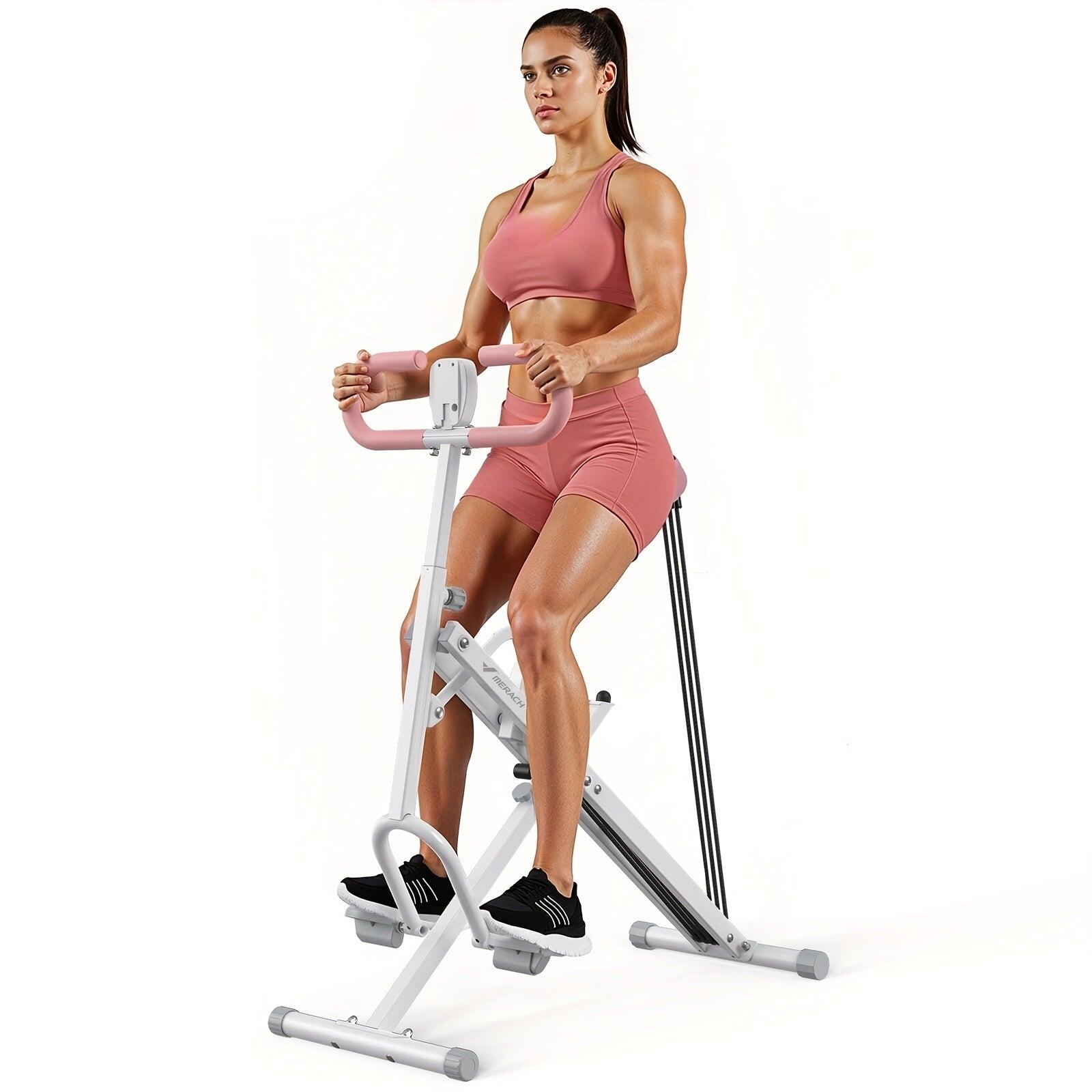 2-in-1 Squat & Rowing Machine for Home Fitness