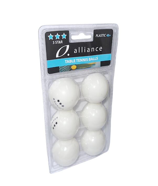 Alliance Table Tennis Balls 40+ Abs 3 Star  White