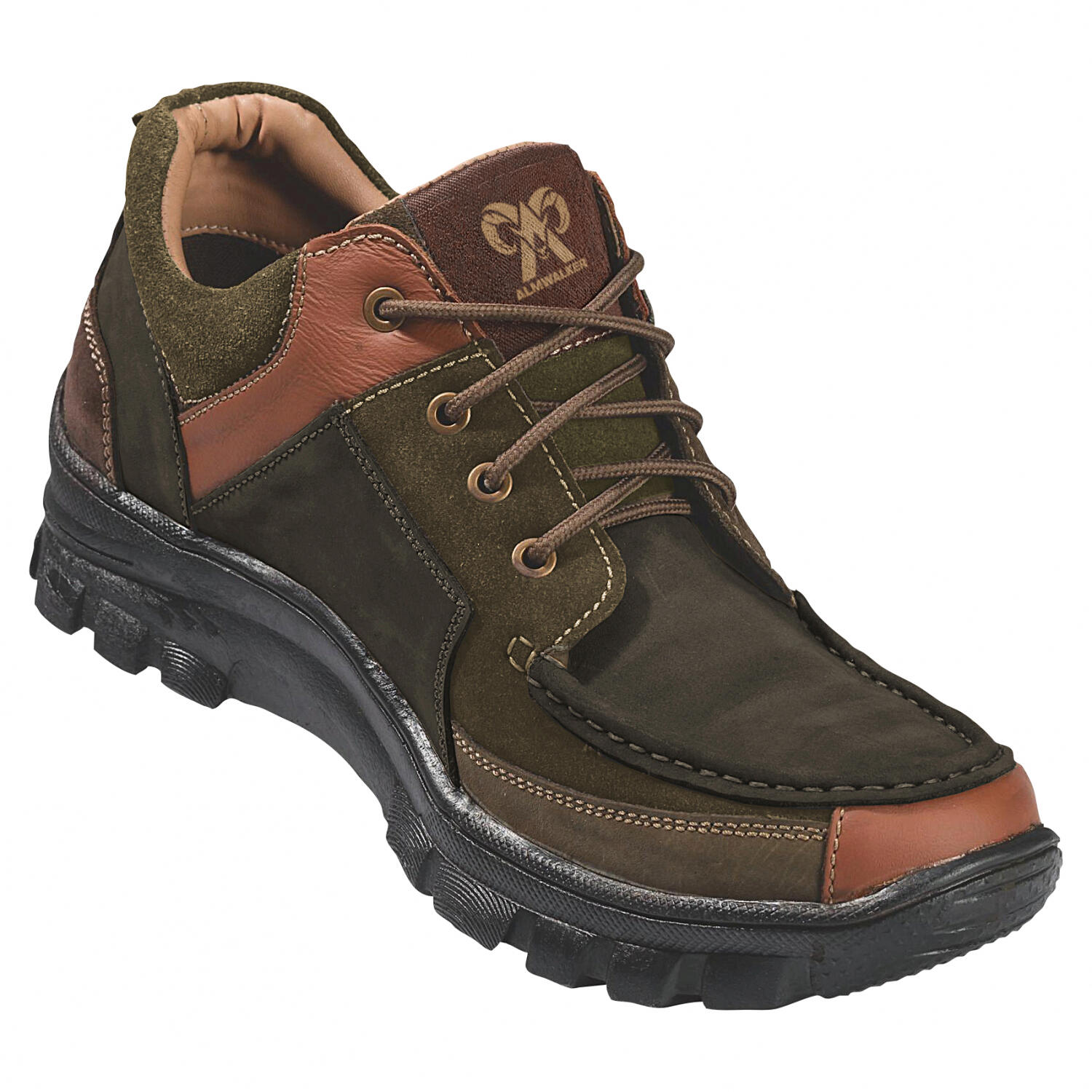 Almwalker Outdoorschuhe Ontario Herren (Oliv/Schwarz/Braun) Größe 41 1/2