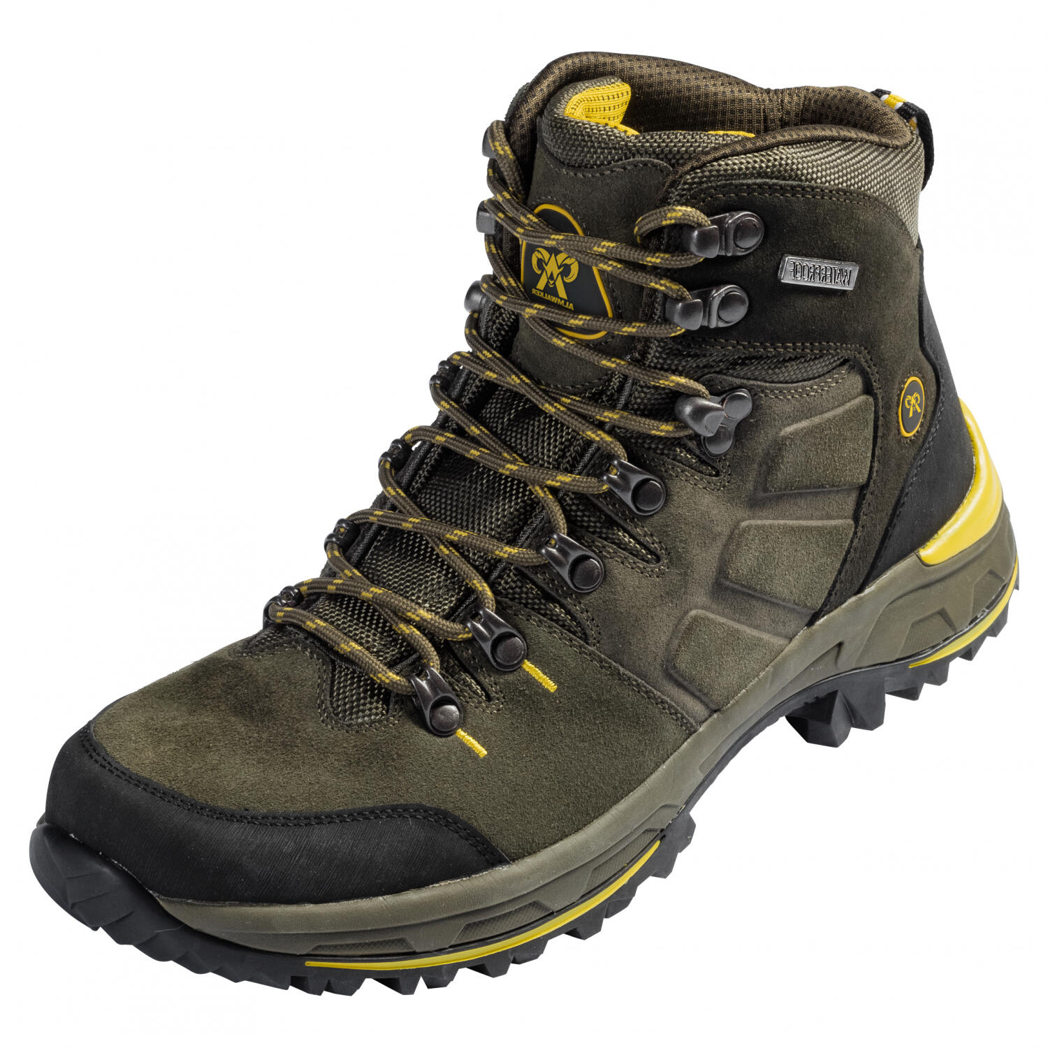 Almwalker Outdoorboots Kongo Herren (Oliv/Schwarz) Größe 46 2/4