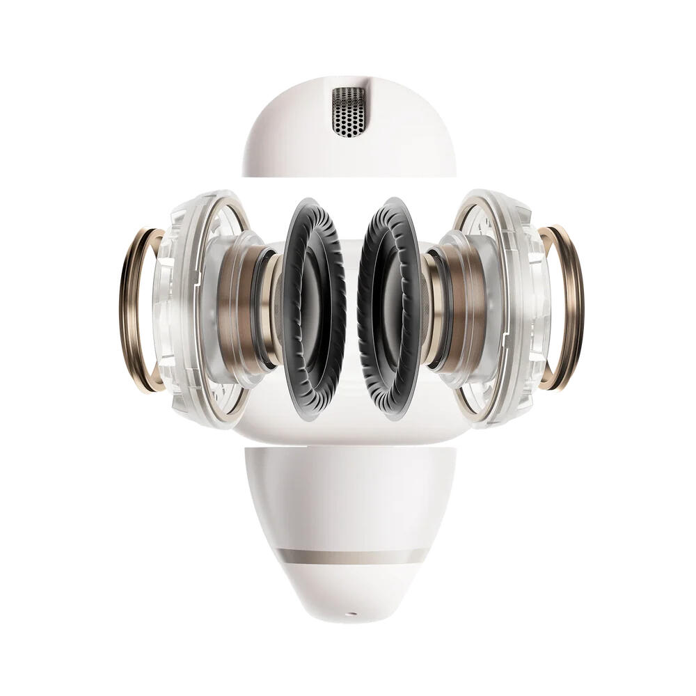 Shokz OpenDots 2, Pearl White Open-Ear Headphones