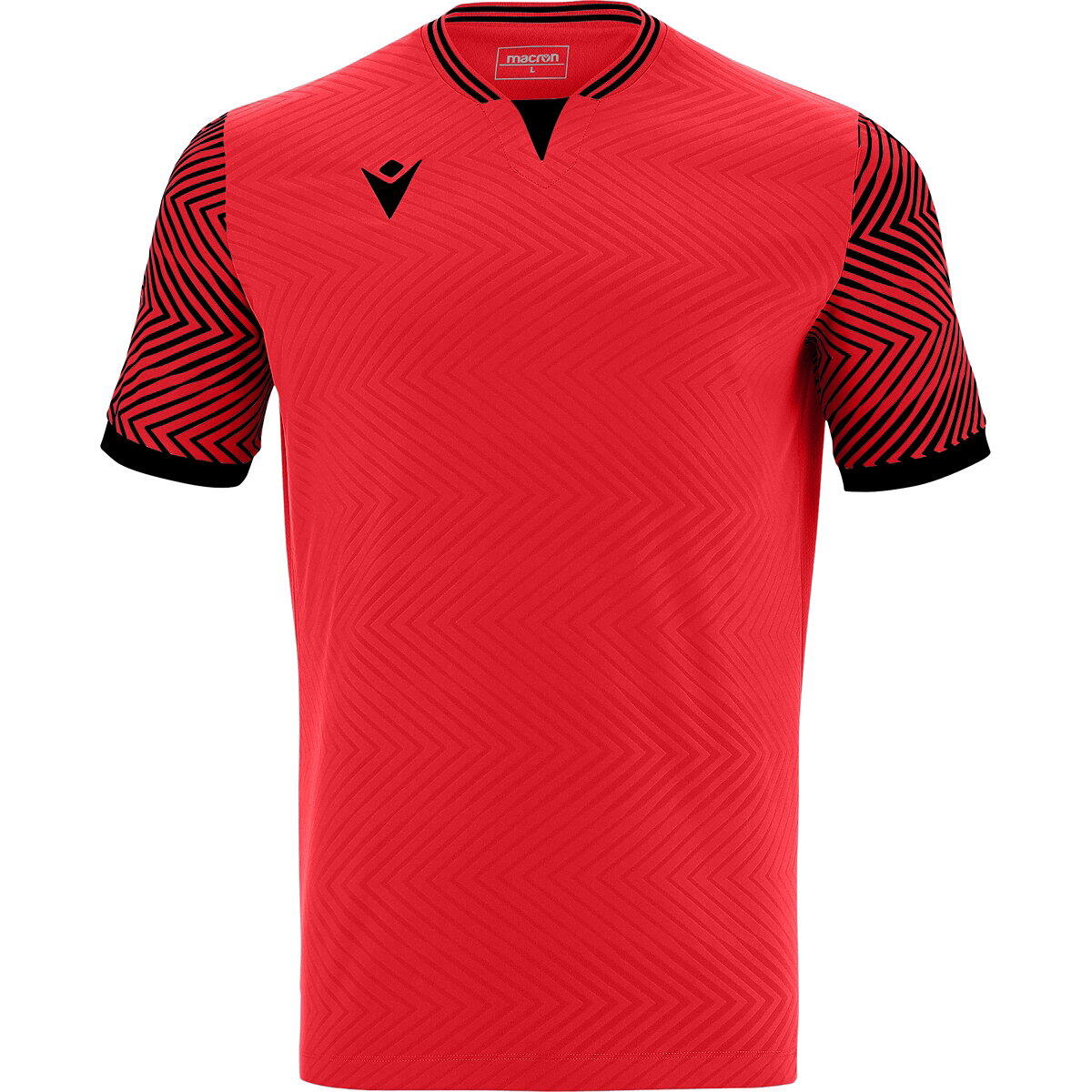 Macron Tureis Shirt Korte Mouw Heren - Rood, Zwart 1/3
