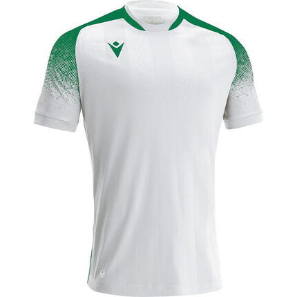 Macron Alioth Maillot Manches Courtes Hommes - Blanc, Vert - 4XL