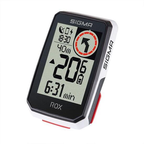Sigma ROX 2.0 GPS bianco con supporto overclamp e cavo USB-C.