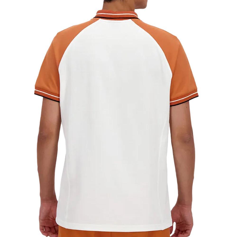 Polo Le Coq Sportif Heritage N°2 Blanco/Naranja para Hombre 3/5