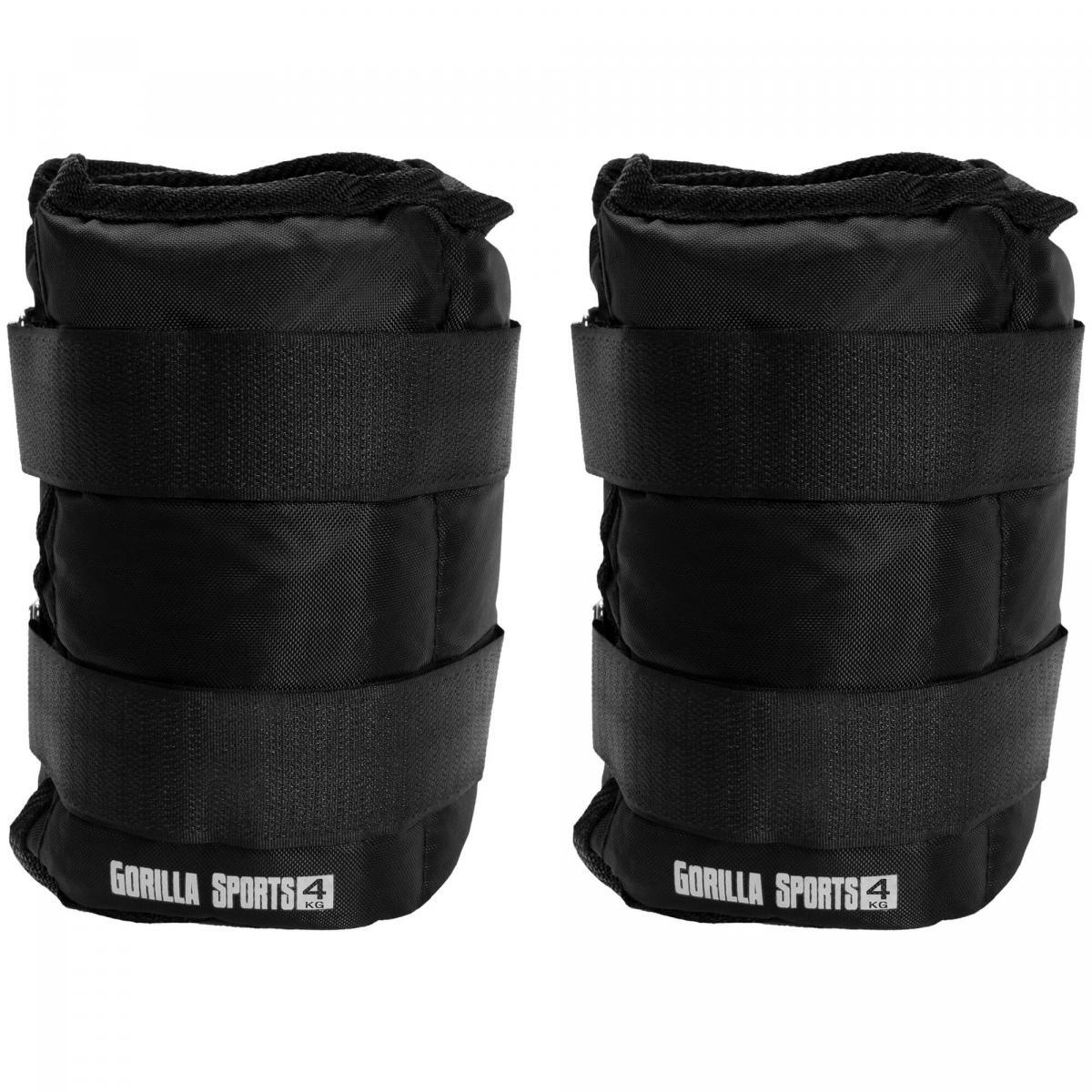 Fasce zavorrate GORILLA SPORTS 8kg poliestere nero, velcro regolabile 3/7