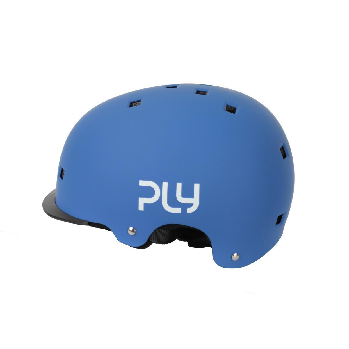 Casque vélo ply by Roces plain bleu 48-54cm 1/6