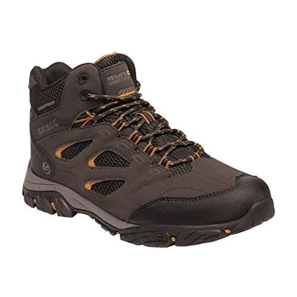 HOLCOMBE Men's hiking boots (Brown/Dark yellow)