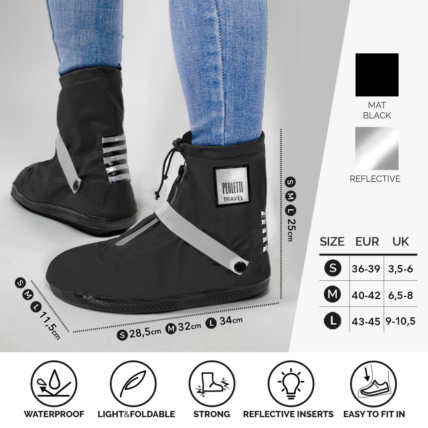 Copriscarpe Bassi Neri 2/7