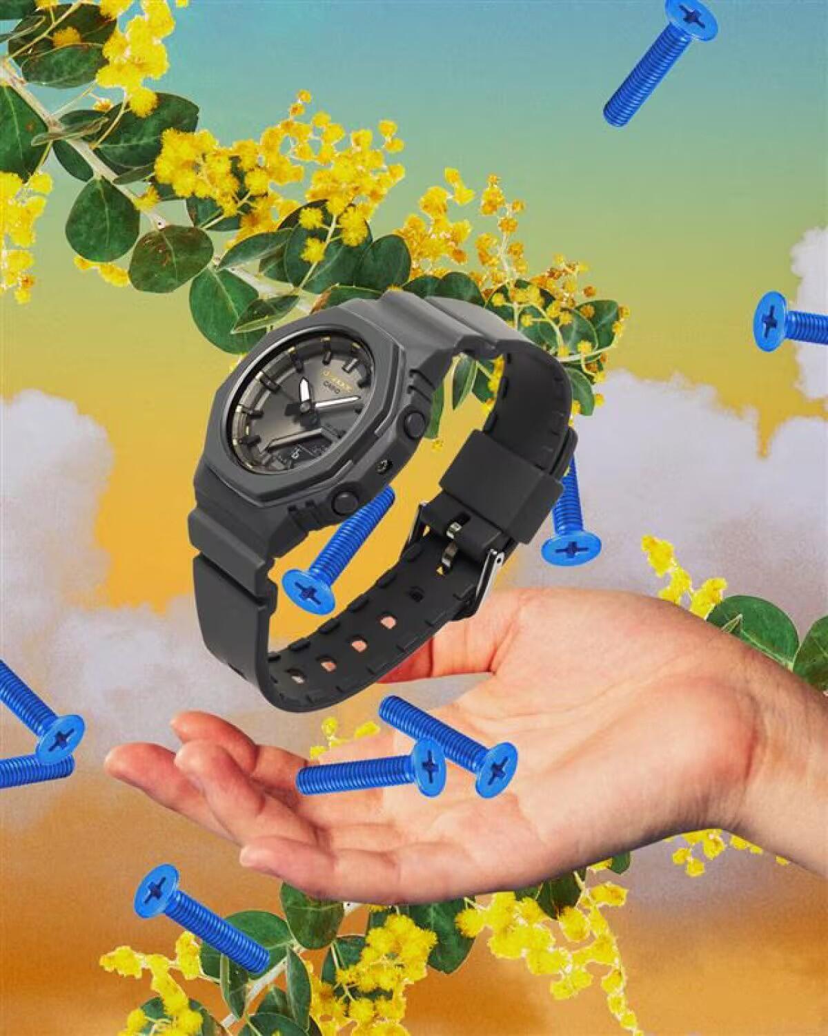 Casio Analoog En Digitaal  Horloge Grijs/Grijs GMA-P2126W-8AER 2/5