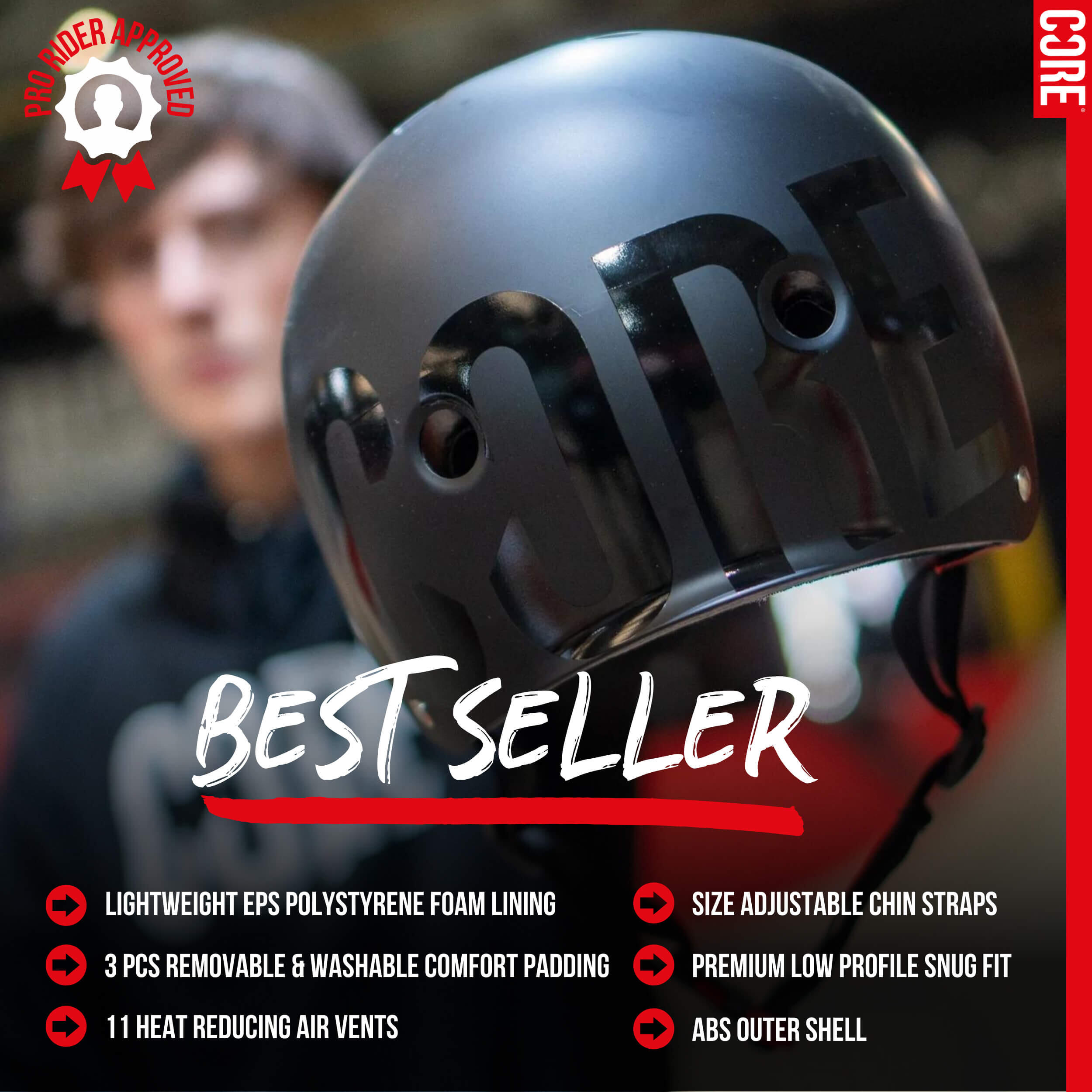 Casco CORE Street - Stealth/Nero 3/7
