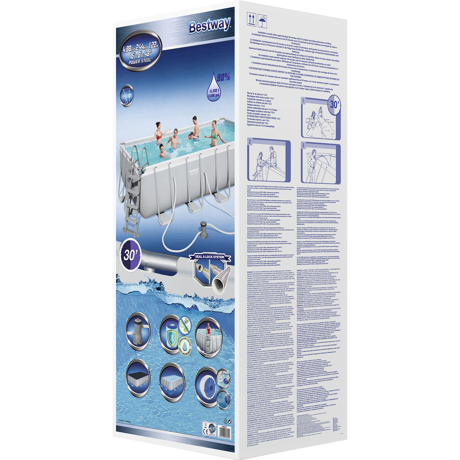 Piscine hors sol - Steel Pro gris 2/6