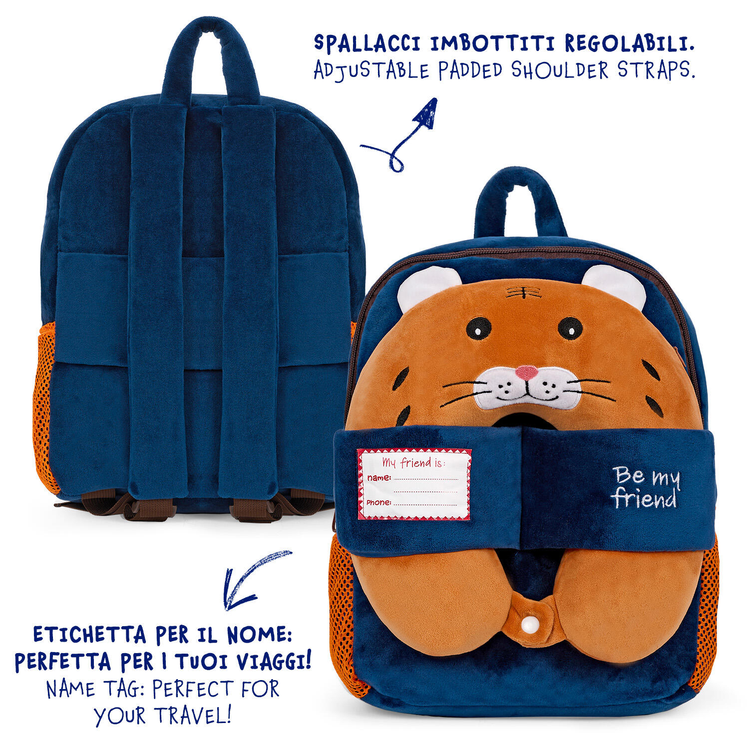 Zainetto con Cuscino da Viaggio Gatto 3/7