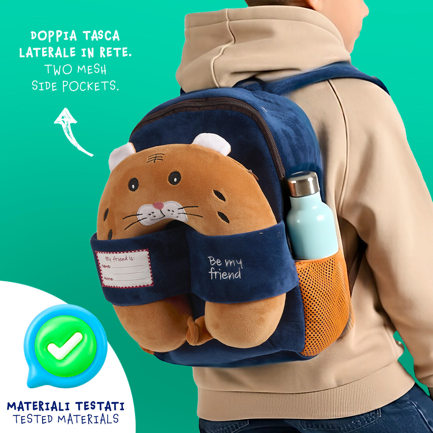 Zainetto con Cuscino da Viaggio Gatto 2/7