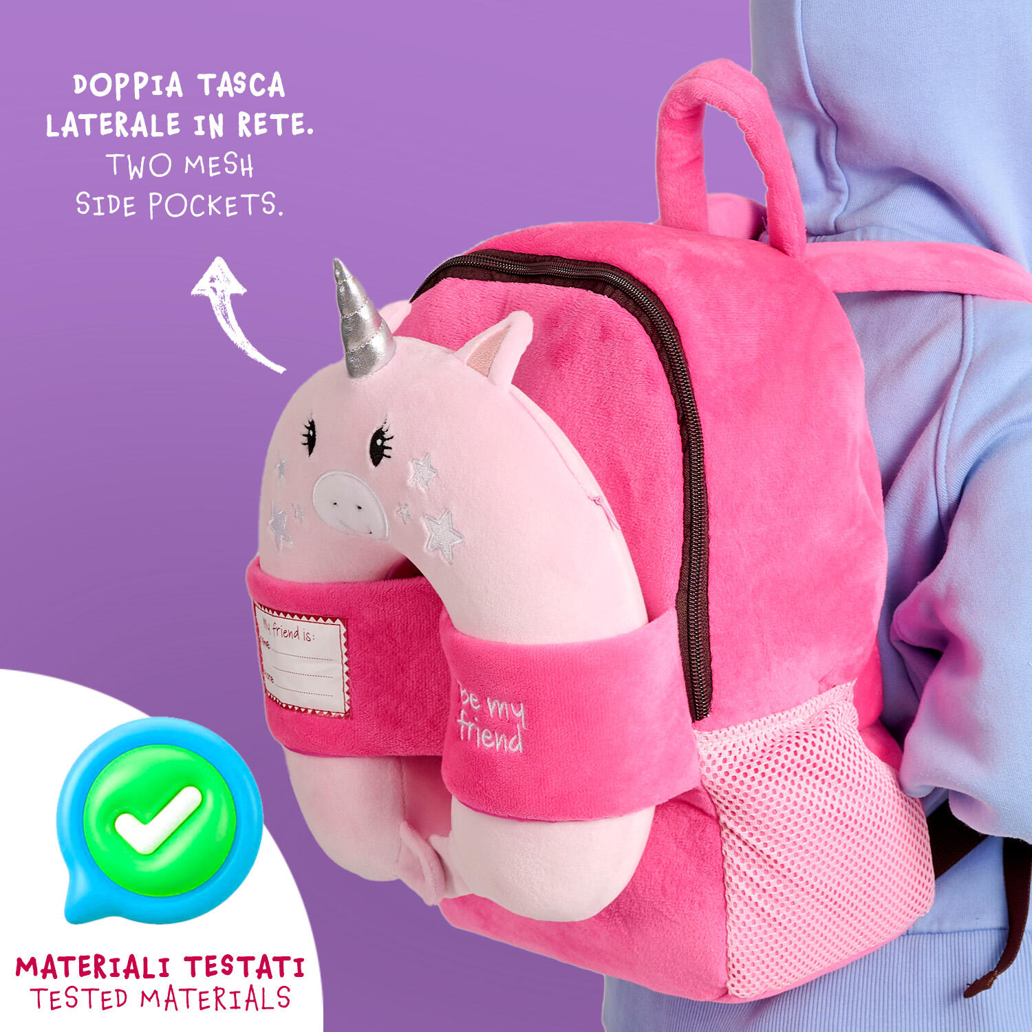 Zainetto con Cuscino da Viaggio Unicorno 2/7