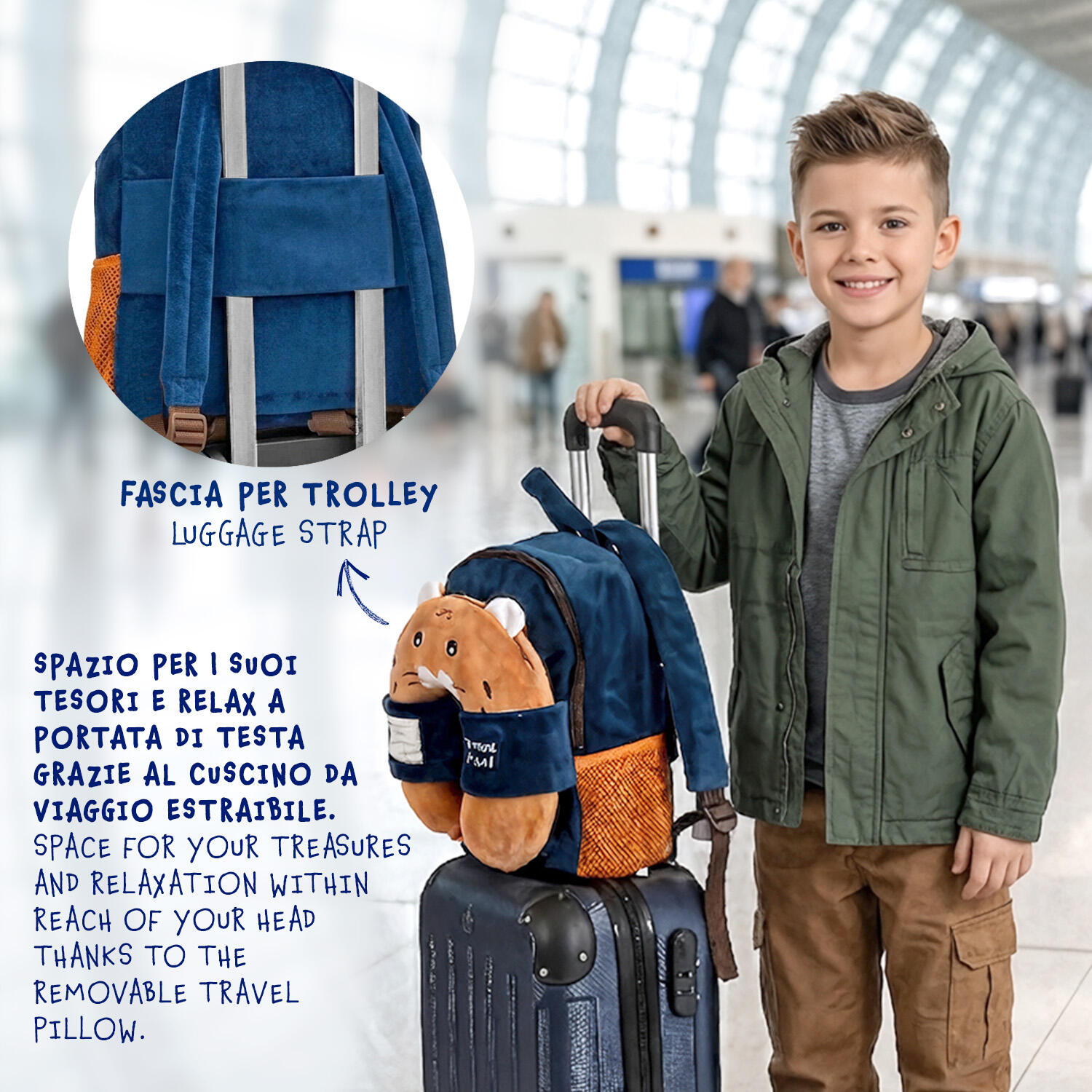 Zainetto con Cuscino da Viaggio Gatto 6/7