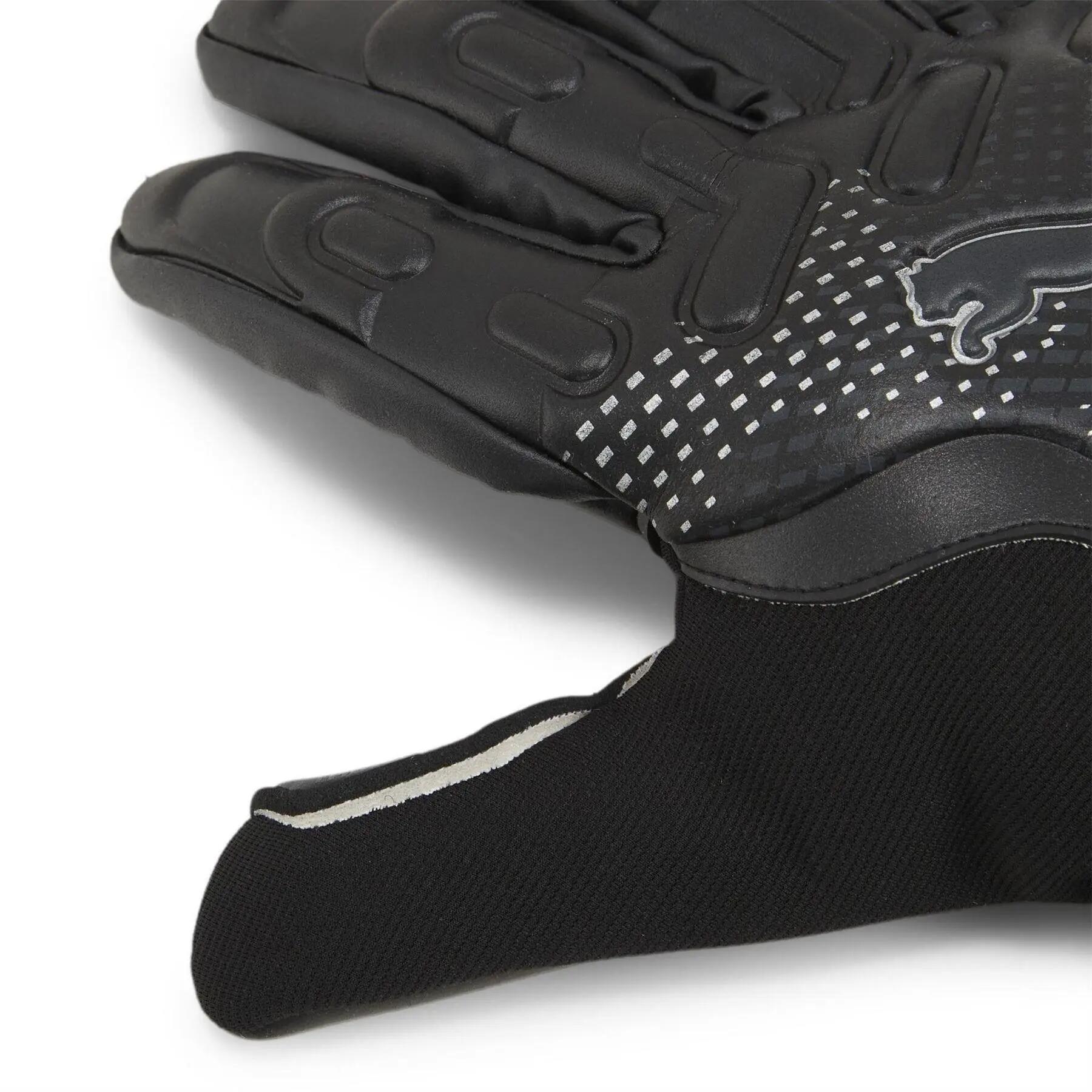 Childrens/Kids Ultra Match Goalkeeper Gloves (Black/Silver) 3/7