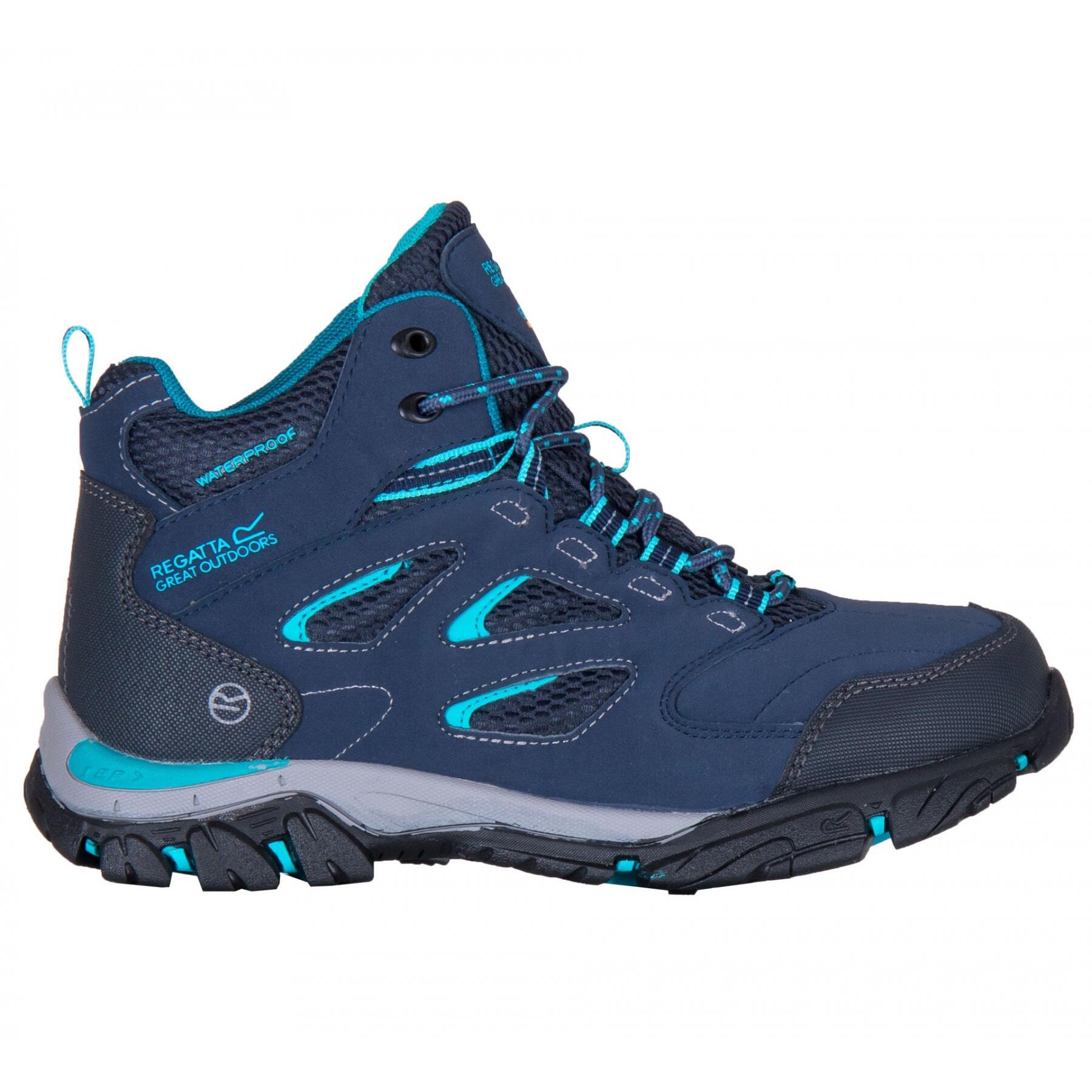 Womens/Ladies Holcombe IEP Mid Hiking Boots (Navy/Azure Blue) 3/5