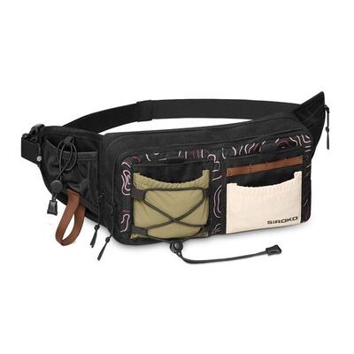 Marsupio 5L multifunzione escursionismo Uomo e donna Narrows Black Nero