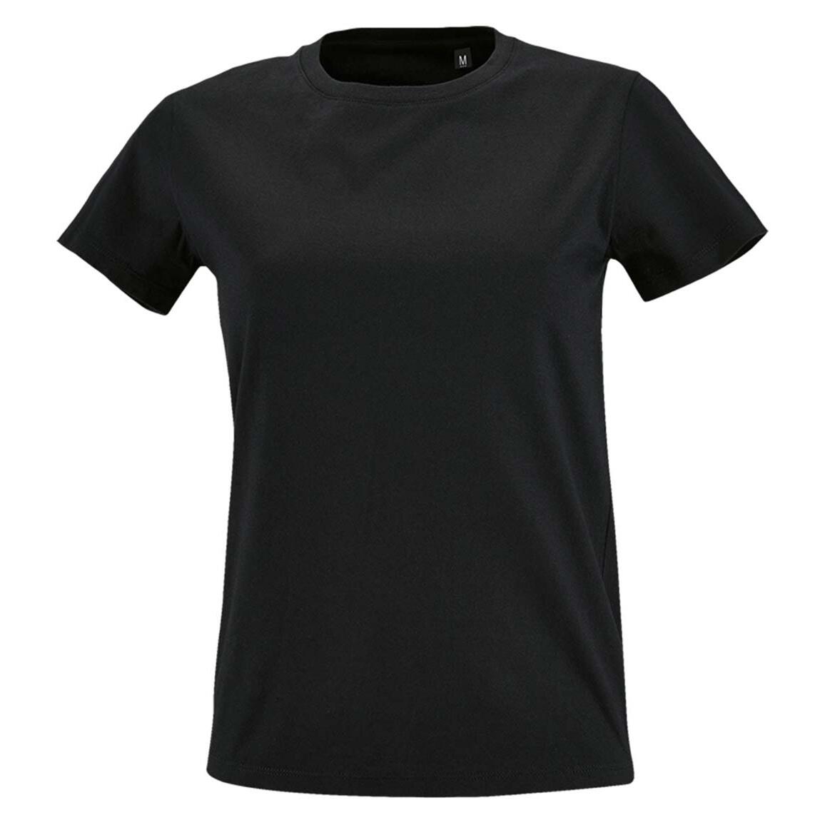 Womens/Ladies Imperial Fit Short Sleeve TShirt (Deep Black) 1/5