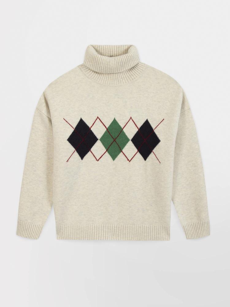 Pull col roulé Femme - BURLICOL Blanc/ecru 4/5