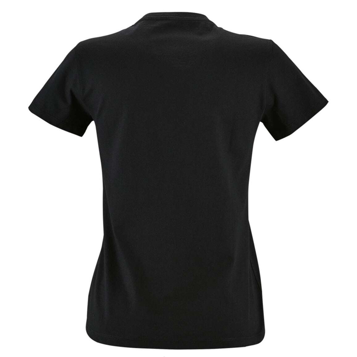 Womens/Ladies Imperial Fit Short Sleeve TShirt (Deep Black) 2/5