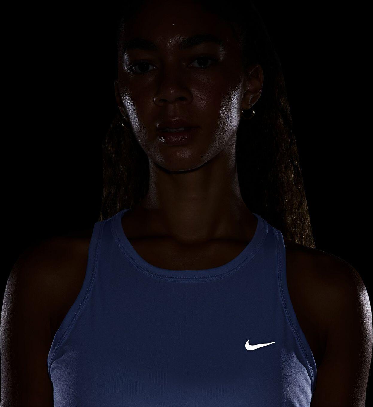 Nike Dri-Fit Tempo Tank Blauw 4/4