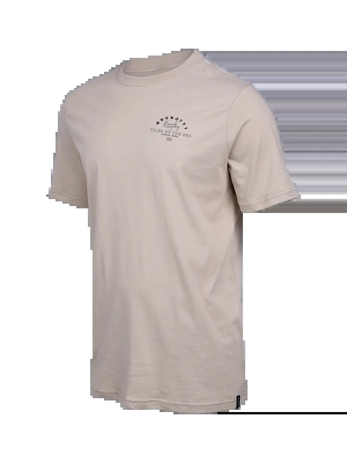 Janusai Heren T-Shirt Fashion Regular Fit Crewneck Feather Grey 3/6