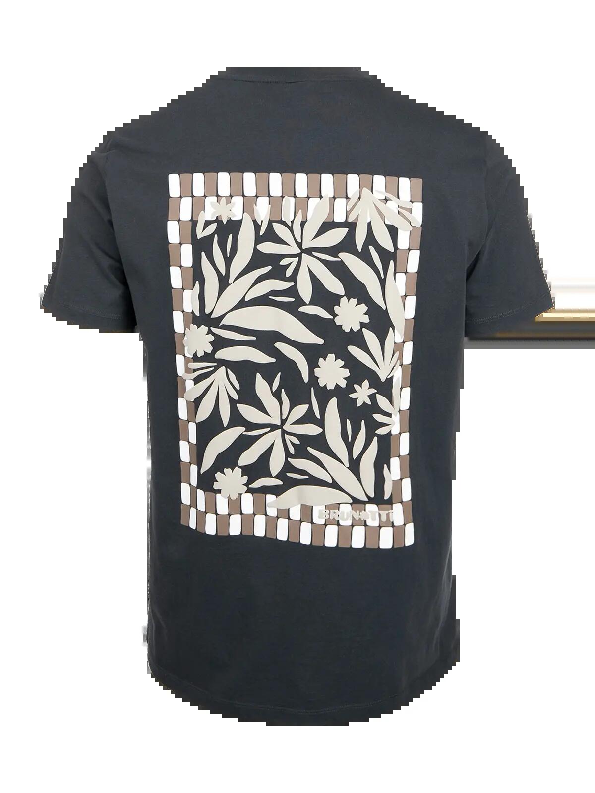 Pietros Heren T-Shirt Fashion Regular Fit Crewneck Pirate Black 2/6