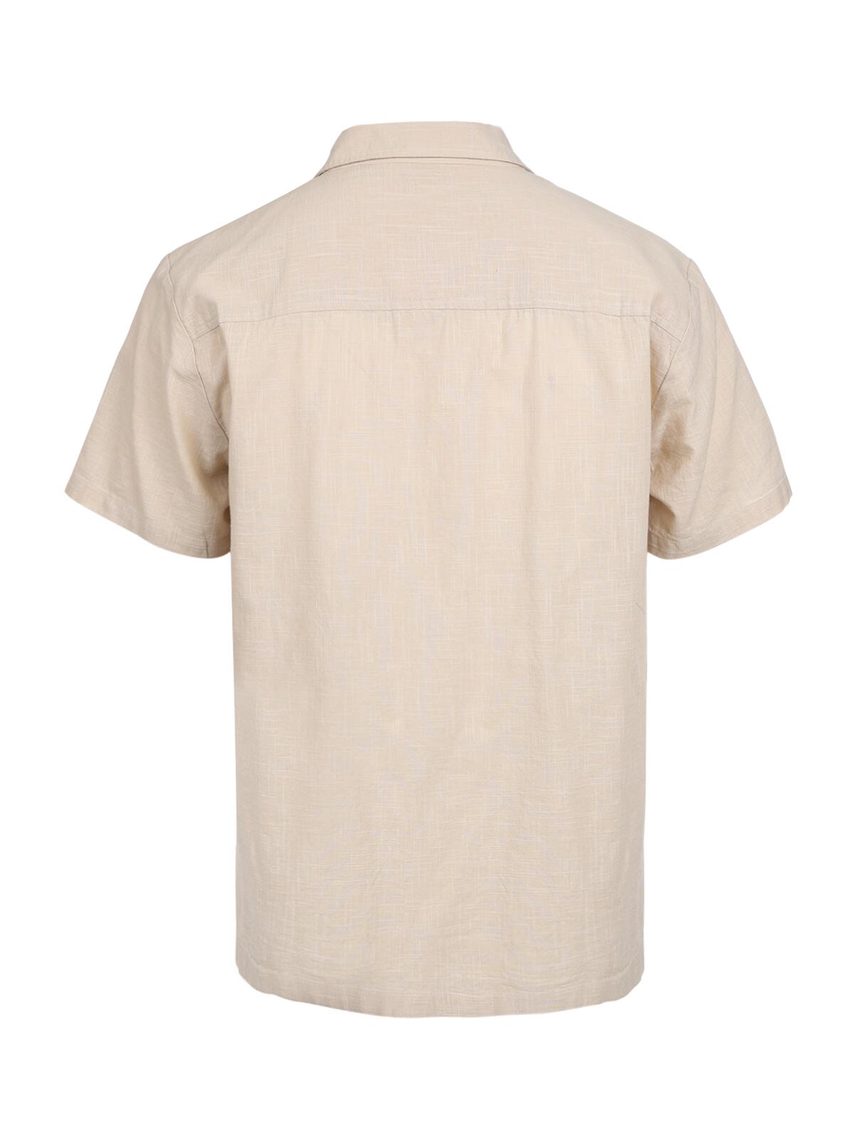 Sirrak Heren Shirt Mode Button Up Short-Sleeve Regular Fit Feather Grey 2/7
