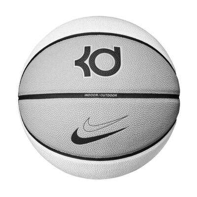 Kevin durant all court 8 paneel logo basketbal (wit/zwart/grijs) 7