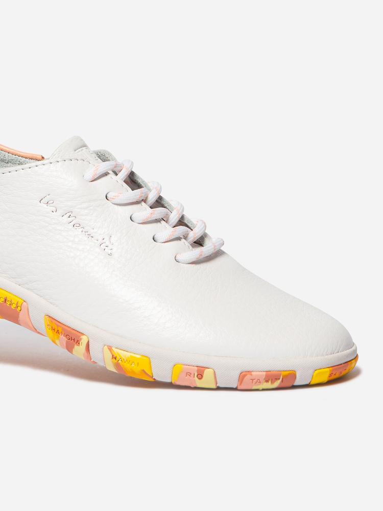 Baskets femme JAZARU Blanc Goyave Orange Camo 3/5