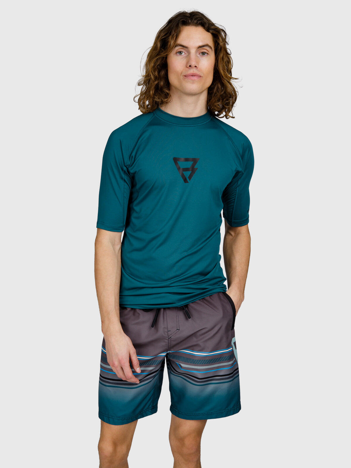 Waveguard Heren Rashguard Watersport Fast drying Short sleeves Mediterranea 4/5